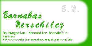 barnabas merschilcz business card